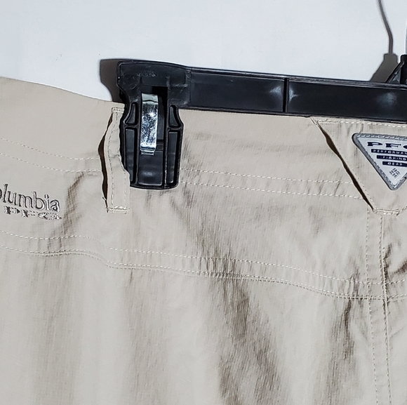 COLUMBIA PFG OMNI-SHADE KHAKI HIKING PANTS CONVERTIBLE SHORTS - Picture 5 of 9